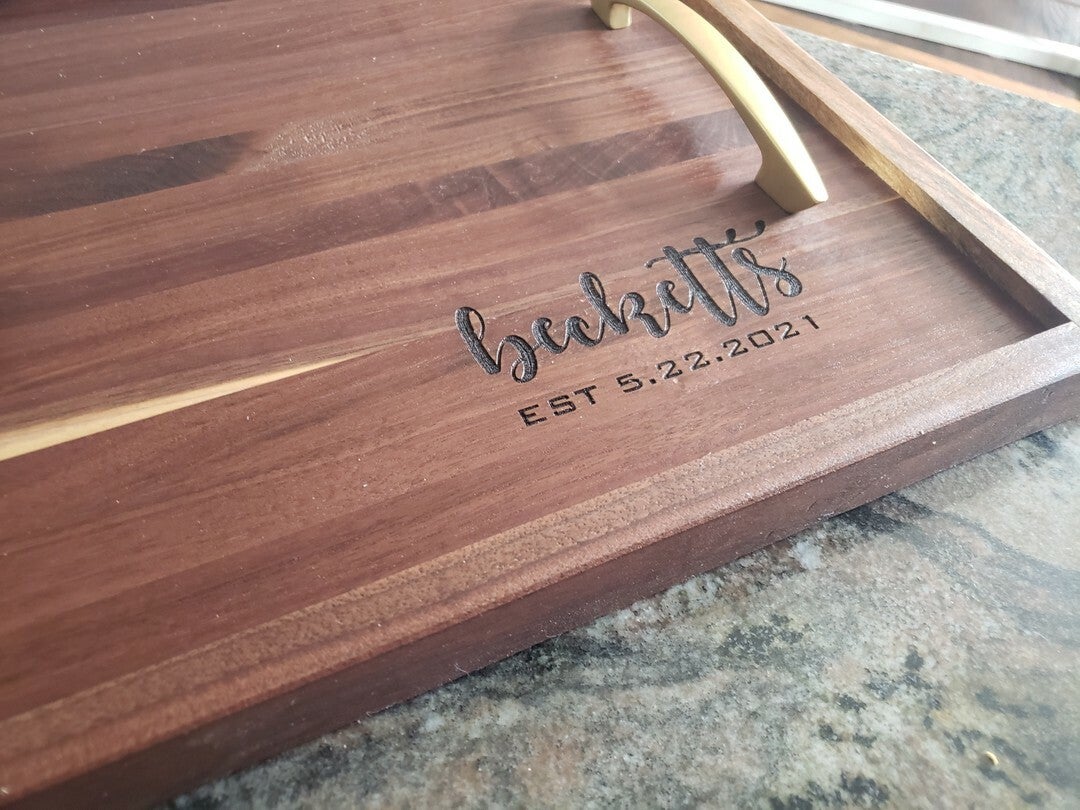 Monogram, Custom Engraved, Laser Engraved, Personalized Board -(Board Not  Included) - Adirondack Kitchen